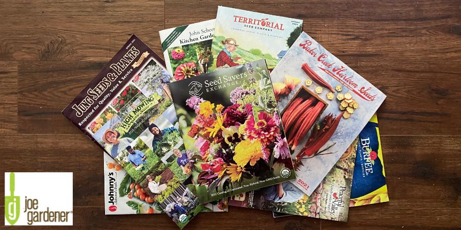 various colorful seed catalogs