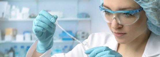 /using-milorganite/safety A scientist testing in a labatory.