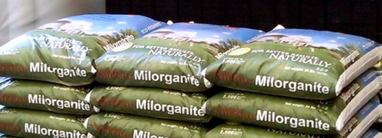 pallet of Milorganite bags