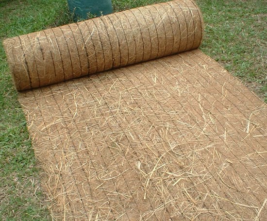 erosion control balnket made from straw