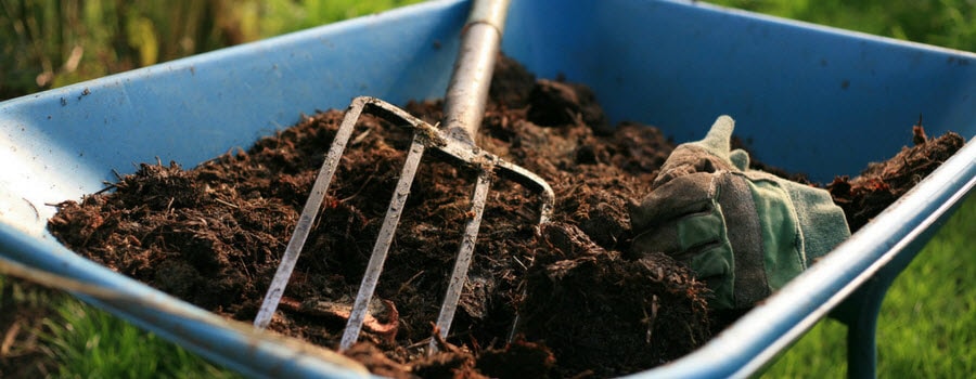 Compost in a Wheel Barrel