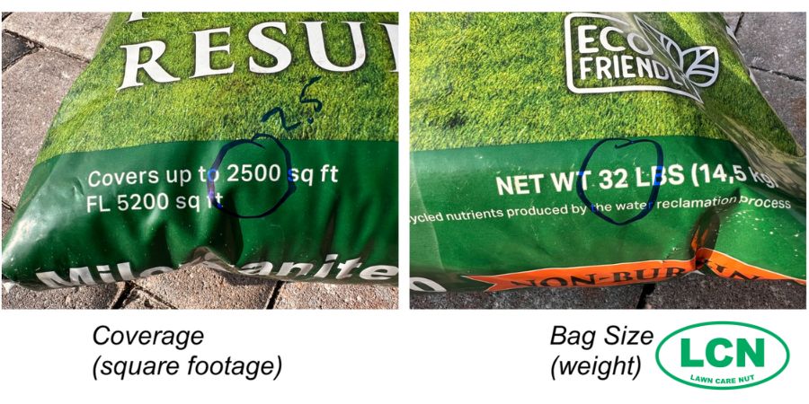 reviewing outside of milorganite bag