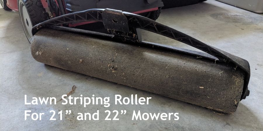 Lawn Stripe Roller attached to mower 