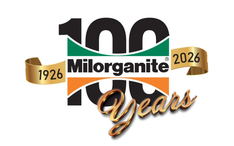Milorganite Fertilizer 100th Anniversary Logo